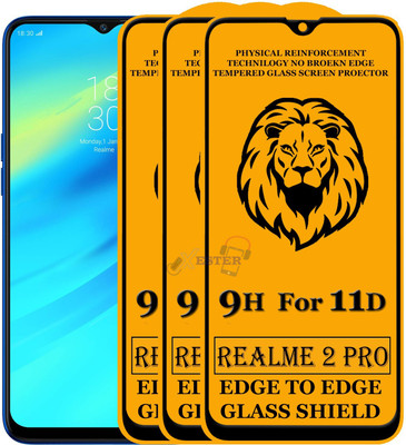 Xester Edge To Edge Tempered Glass for Realme 2 Pro(Pack of 3)