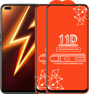 Qyist Edge To Edge Tempered Glass for Realme 6 Pro(Pack of 2)