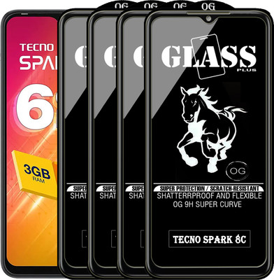 PFOAM Edge To Edge Tempered Glass for TECNO SPARK 8C(Pack of 4)