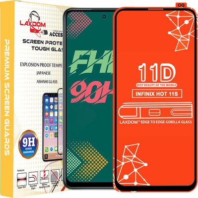 Laxdom Edge To Edge Tempered Glass for INFINIX HOT 11S(Pack of 1)
