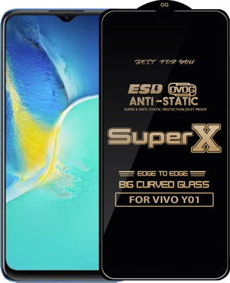 Qyist Edge To Edge Tempered Glass for VIVO Y01(Pack of 1)