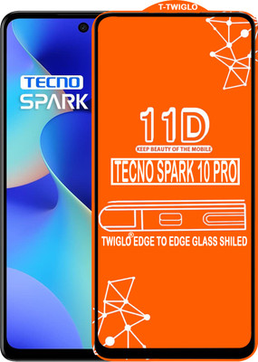 TWIGLO Edge To Edge Tempered Glass for TECNO SPARK 10 PRO(Pack of 1)