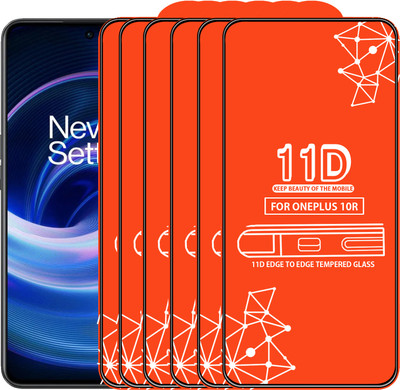 Roxel Edge To Edge Tempered Glass for Oneplus 10R(Pack of 6)