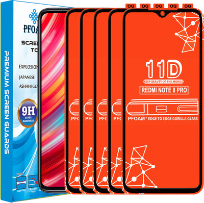 PFOAM Edge To Edge Tempered Glass for REDMI NOTE 8 PRO(Pack of 5)