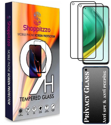 Shoppitzzo Edge To Edge Tempered Glass for realme F21 Pro/F21 Pro 5G,Reno 5Z,Reno5F/*Privacy-Anti Spy*Tempered Glass/Full Screen Coverage-Edge to Edge/9H(Pack of 2)
