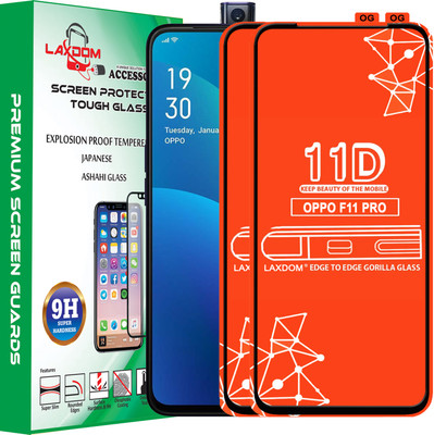 Laxdom Edge To Edge Tempered Glass for OPPO F11 PRO(Pack of 2)