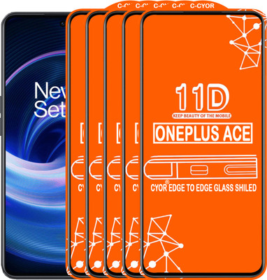 CYOR Edge To Edge Tempered Glass for ONEPLUS ACE(Pack of 5)