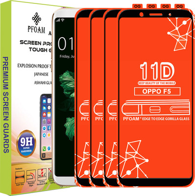 PFOAM Edge To Edge Tempered Glass for Oppo F5(Pack of 4)