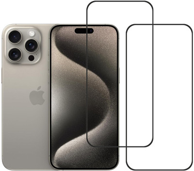 VAYUVAULT Edge To Edge Tempered Glass for Apple iPhone 15 pro-max(Pack of 2)