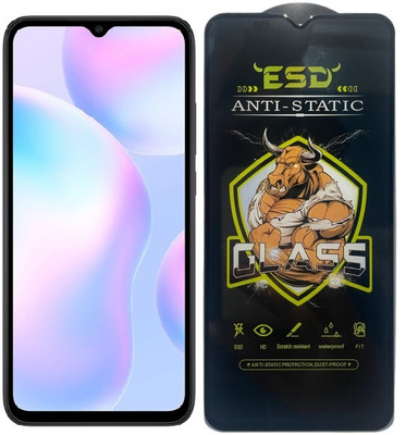 Resolute Edge To Edge Tempered Glass for Redmi 9i, ESD Tempered Glass, ESD Screen Protector, Anti Static, Screen Protector(Pack of 1)