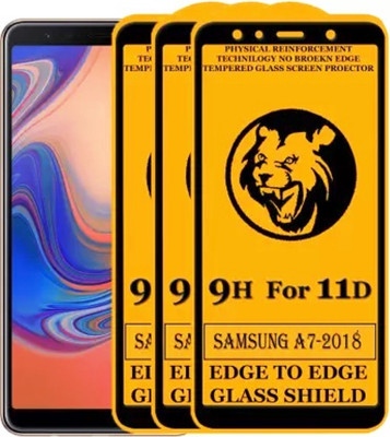 1DOLLAR Edge To Edge Tempered Glass for Samsung Galaxy A7 2018 Edition -9H(Pack of 2)