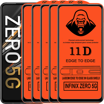 Laxdom Edge To Edge Tempered Glass for INFINIX ZERO 5G(Pack of 5)