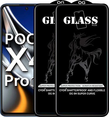 CYOR Edge To Edge Tempered Glass for REDMI POCO X4 PRO(Pack of 2)