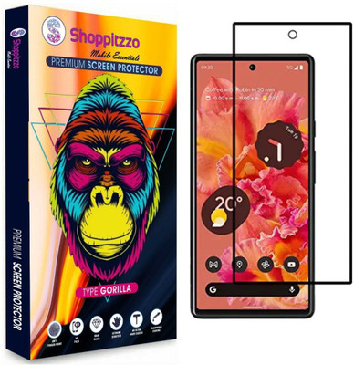 Shoppitzzo Edge To Edge Tempered Glass for Google Pixel 6A|6.1 Inch-With Camera Hole|Millitary Grade-Anti Explosion-Tempered Glass|Full Screen Coverage-Edge to Edge|9H Hardness|With Easy Installation Kit(Pack of 1)