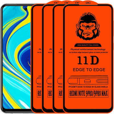 Xester Edge To Edge Tempered Glass for REDMI NOTE 9 PRO MAX(Pack of 4)