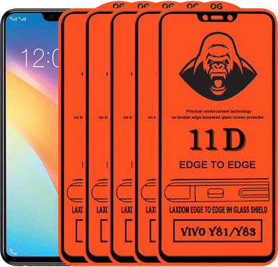 Laxdom Edge To Edge Tempered Glass for Vivo Y81(Pack of 5)