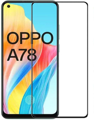 1DOLLAR Edge To Edge Tempered Glass for Oppo A78 4G-11D Technology with High Definition(HD) clarity ensures perfect match with your screen with zero impact on visual display 9H(Pack of 1)