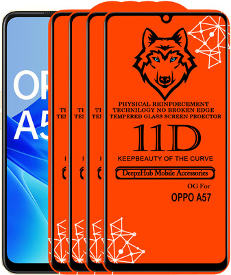 DeepzHub Edge To Edge Tempered Glass for OPPO A57 2022(Pack of 4)