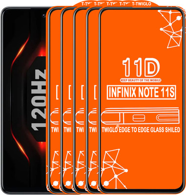 TWIGLO Edge To Edge Tempered Glass for INFINIX NOTE 11S(Pack of 5)