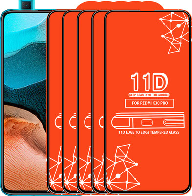 Qyist Edge To Edge Tempered Glass for Redmi K30 Pro(Pack of 5)