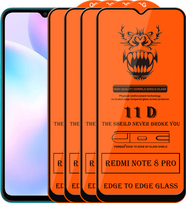Forego Edge To Edge Tempered Glass for Redmi Note 8 Pro(Pack of 4)