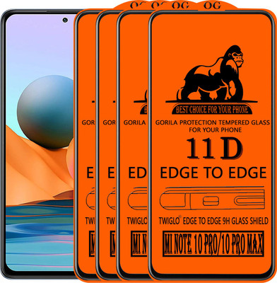 TWIGLO Edge To Edge Tempered Glass for REDMI NOTE 10 PRO(Pack of 4)