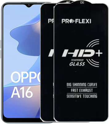 SM Styles Edge To Edge Tempered Glass for Oppo A16(Pack of 1)