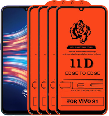NaturalBuy Edge To Edge Tempered Glass for Vivo S1( Full Coverage Glass 11D Edge to Edge Tempered Glass Full Coverage Glass-11D-Pack of 4)(Pack of 4)
