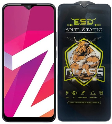 Resolute Edge To Edge Tempered Glass for Lava Z2 Max, ESD Tempered Glass, ESD Screen Protector, Anti Static, Screen Protector(Pack of 1)