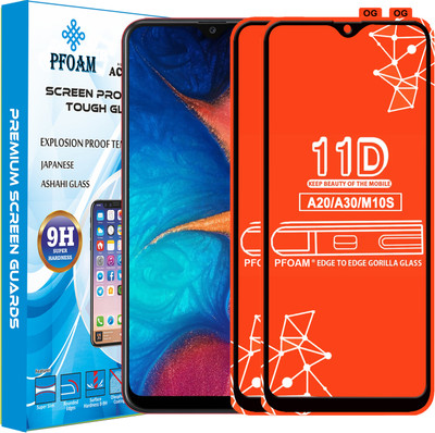 PFOAM Edge To Edge Tempered Glass for SAMSUNG GALAXY A20(Pack of 2)