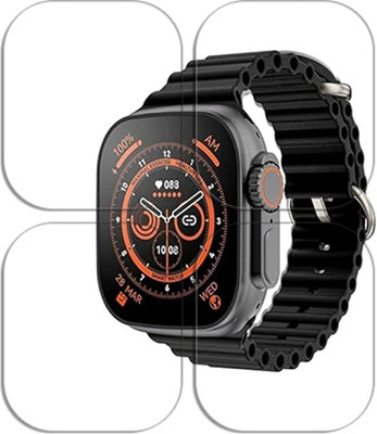 SOMTONE Edge To Edge Tempered Glass for T-800 Ultra Series 10 1.96 inch SMARTWATCH SCREEN GUARD(Pack of 4)