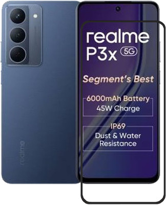 DSCASE Edge To Edge Tempered Glass for Realme P3x 5g, Realme P3x(Pack of 1)