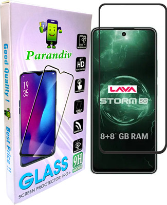 PARANDIV Edge To Edge Tempered Glass for Branded High Quality Tempered For Lava Storm 5G(Pack of 1)