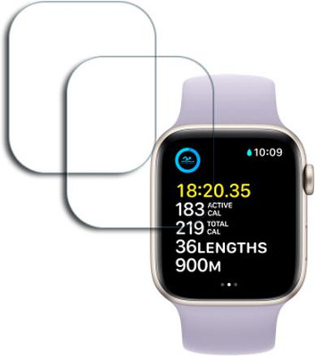 ARBAN Edge To Edge Tempered Glass for Apple Watch SE SMARTWATCH SCREEN GUARD(Pack of 2)