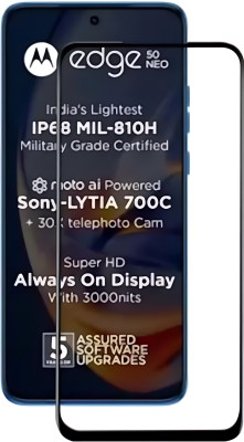 Techforce Edge To Edge Tempered Glass for MOTOROLA Edge 50 Neo 5G, Moto Edge 50 Neo 5G(Pack of 1)