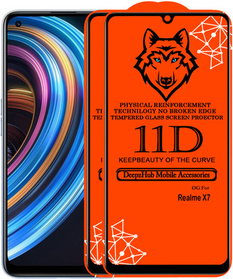 CRodible Edge To Edge Tempered Glass for Realme X7(Pack of 2)