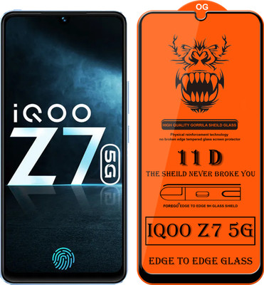Forego Edge To Edge Tempered Glass for IQOO Z7 5G(Pack of 1)