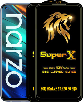 PFOAM Edge To Edge Tempered Glass for REALME NARZO 20 PRO(Pack of 2)