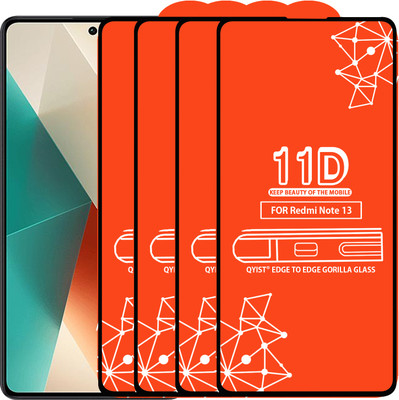 Qyist Edge To Edge Tempered Glass for Redmi Note 13(Pack of 4)