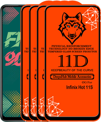 CRodible Edge To Edge Tempered Glass for Infinix Hot 11S(Pack of 4)
