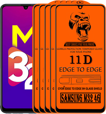 CYOR Edge To Edge Tempered Glass for SAMSUNG M32 4G(Pack of 5)