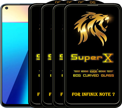 PFOAM Edge To Edge Tempered Glass for INFINIX NOTE 7(Pack of 4)