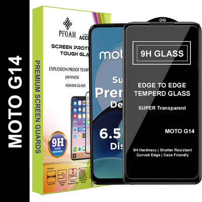 PFOAM Edge To Edge Tempered Glass for MOTO G14(Pack of 1)