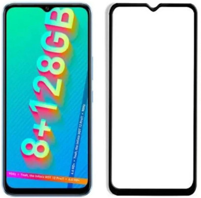 DMJHP Edge To Edge Tempered Glass for Infinix Hot 12 Pro(Pack of 1)