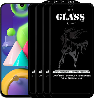 CYOR Edge To Edge Tempered Glass for SAMSUNG M21(Pack of 4)