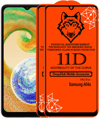 CRodible Edge To Edge Tempered Glass for Samsung Galaxy A04s(Pack of 2)