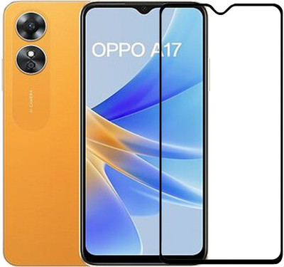 NKCASE Edge To Edge Tempered Glass for oppo A17(Pack of 1)