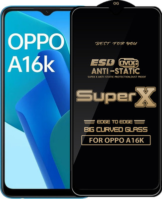 Qyist Edge To Edge Tempered Glass for OPPO A16K(Pack of 1)