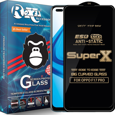 Roxel Edge To Edge Tempered Glass for OPPO F17 PRO(Pack of 1)