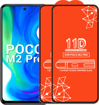 Roxel Edge To Edge Tempered Glass for Poco M2 Pro(Pack of 2)